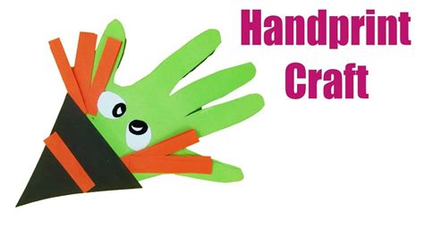 Handprint Witch Craft For Kids Halloween Craft