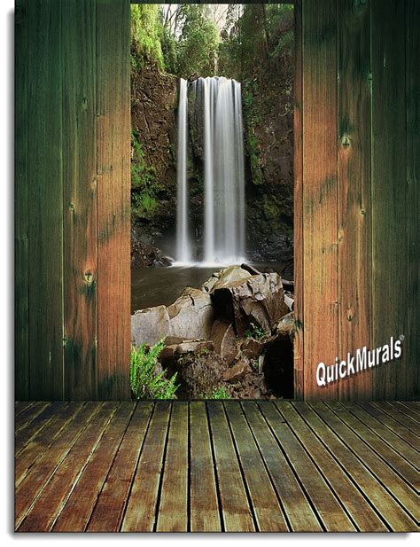 Serenity Waterfall Door 1 Piece Peel And Stick Wall Mural Peel And Stick