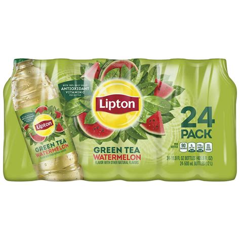 Lipton Green Tea Watermelon Iced Tea 169 Ounce 24 Pack Walmart