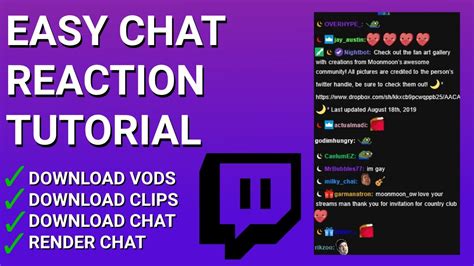 Twitch Chat Replay Tutorial Twitch Vodclip Downloader Chat
