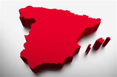 Premium Photo Spain Map 3d Illustration