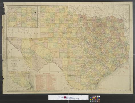 The Rand Mcnally New Commercial Atlas Map Of Texas Side 1 Of 2 The