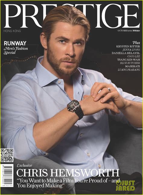 Chris Hemsworth Covers Prestige October 2012 Photo 2735261 Chris