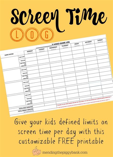 Punishments for too much screen time. Screen Time Log for Kids -- Looking to find a way to take ...