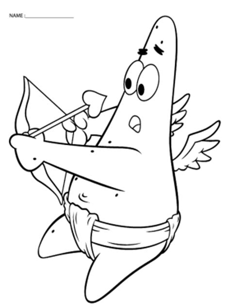It is a festival of romantic love and many people give cards, coloring pages, letters, lovehearts, flowers or presents to their spouse or partner. Spongebob Coloring pages Cupid