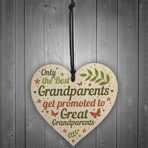 Baby Announcement Great Grandparent Ts Heart Grandparent Plaque