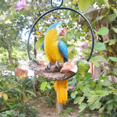 Coolboy Parrot Decorations For Gardenhanging Parrot