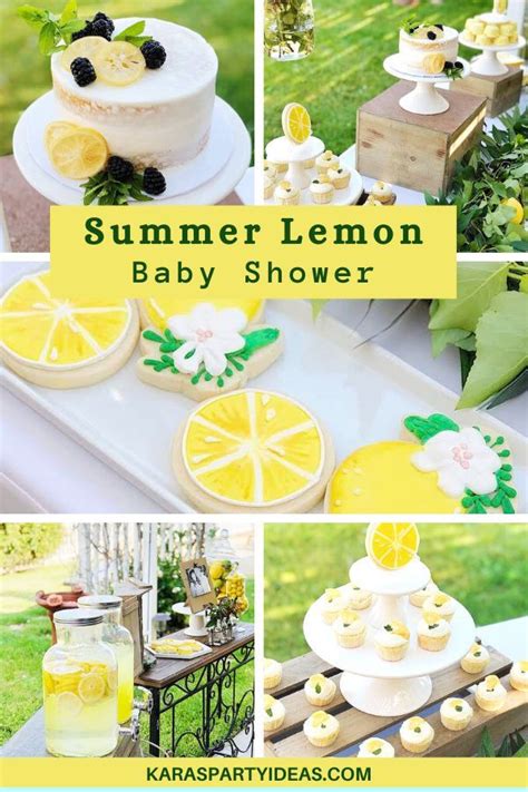 Summer Lemon Baby Shower Karas Party Ideas In 2021 Sprinkle Baby