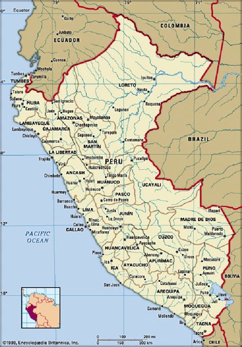 Peru Mapa Geográfico