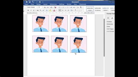 How To Print 1x1 And 2x2 Photo In Microsoft Word Youtube
