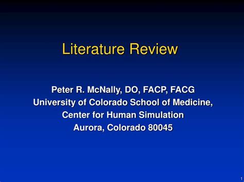 Ppt Literature Review Powerpoint Presentation Free Download Id1464757