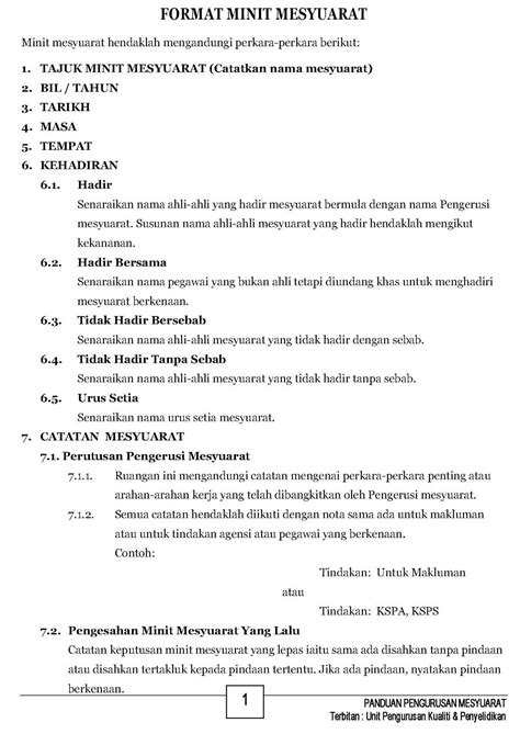 Text of format minit mesyuarat spsk. Download Format minit Mesyuarat Terkini - Mykssr.com