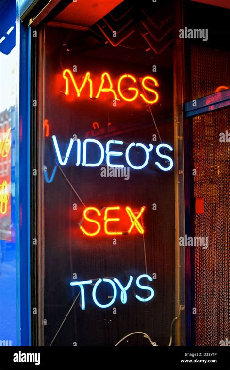 Sex Shop Neon Sign In Soho London Stock Photo Alamy