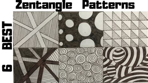 You have to start drawing somewhere, and you can start where you are: 6 Best Zentangle Patterns For Beginners, How To Draw Easy Doodle Art Tutorial Drawing 40-45 ...