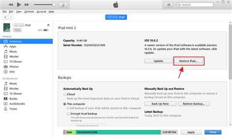 Open itunes and click the ipad icon. 2020 Easily Remove Apple ID from iPad without Password ...