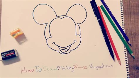 How To Draw Mickey Mouse Face Easy Step By Step Easy Mickey Mouse