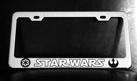 Star Wars Imperial Rebellion License Plate Frame Chrome Plated Metal