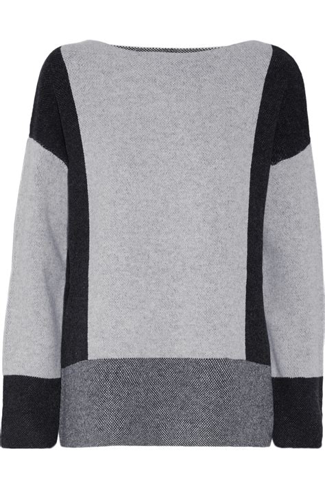 Vince Color Block Wool And Cashmere Blend Sweater Modesens