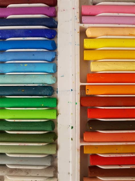 Multi Colored Pastel Crayons For The Artist Stock Photo Image Of