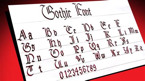 How To Write Gothic Font Calligraphy Youtube