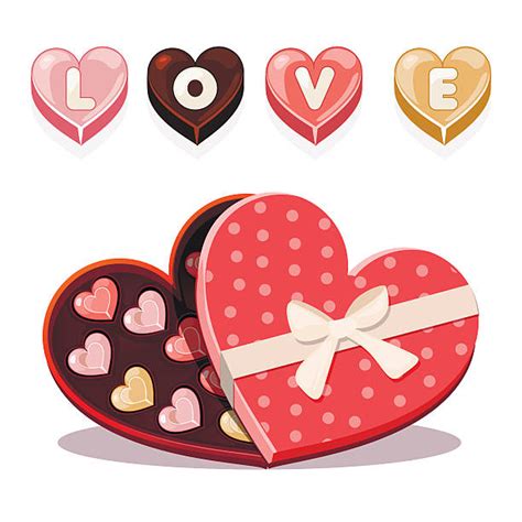 3200 Heart Box Of Chocolates Stock Illustrations Royalty Free Vector