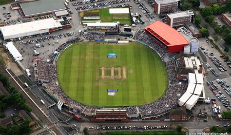 Old Trafford Cricket Ground Manchester From The Air Aerial