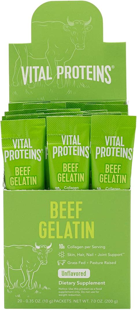 buy vital proteins beef gelatin powder pasture raised grass fed beef collagen protein