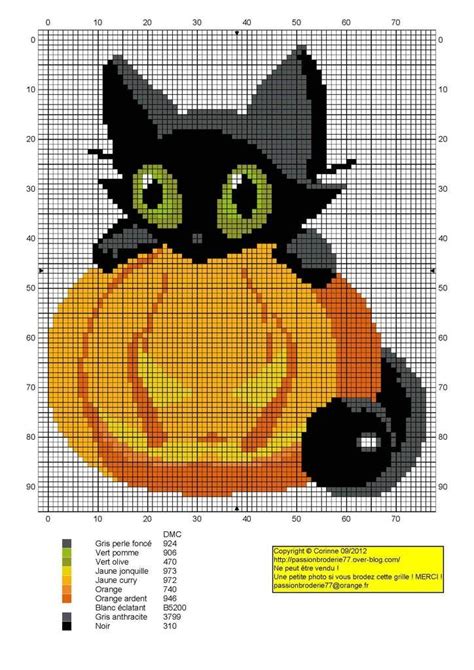 Check spelling or type a new query. Free Halloween Cross Stitch Patterns | awww kitty pumpkin ...