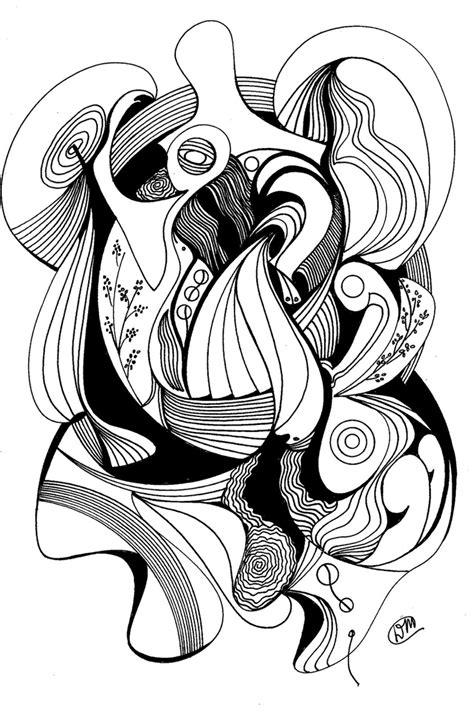 Pen And Ink Abstract Drawing Doodle Art Pinterest