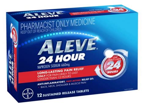 Aleve 24 Hour Sustained Release Anti Inflammatory And Pain Relief Tablets