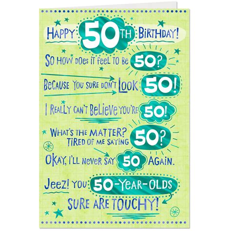 Are you looking for some funny 50th birthday jokes, then you are in the right place. How Does It Feel Funny 50th Birthday Card - Greeting Cards ...