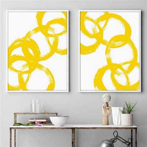 Yellow Art Abstract Art Contemporary Art Abstract Painting Etsy