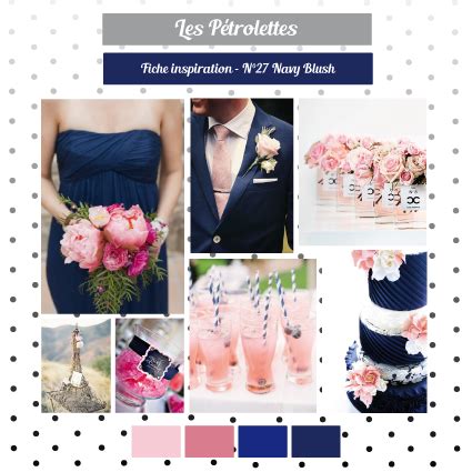 Décoration de mariage bleu marine et rose. Rose poudré & Bleu marine | Mariages bleu rose, Mariage ...