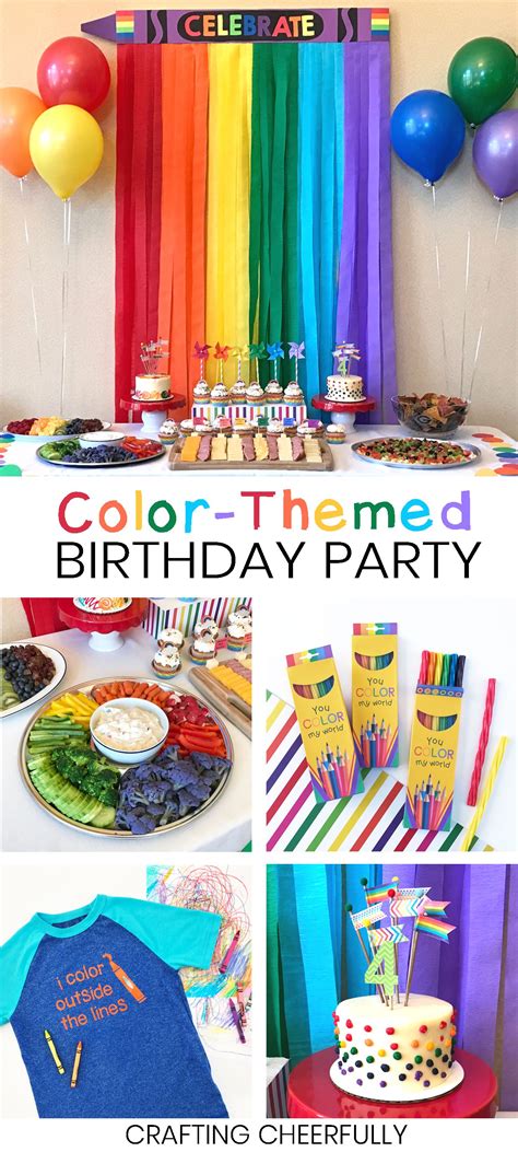 Color Themed Birthday Party Crayola Birthday Party Art Birthday