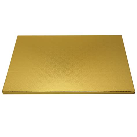 Ocreme Quarter Size Rectangular Gold Foil Cake Board 12 Thick Pack