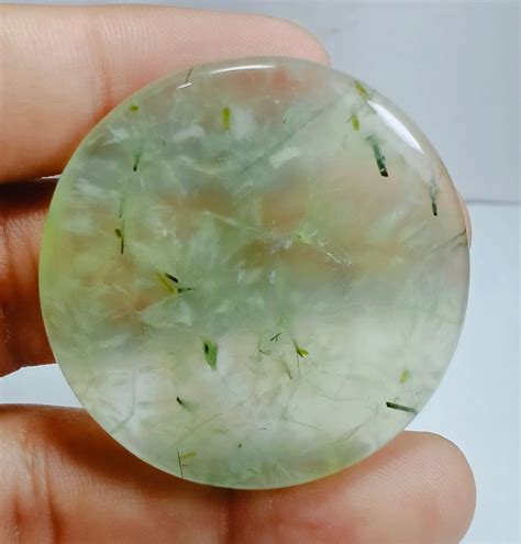 Amazing Green Prehnite Cabochon Gemstone 100 Natural Etsy Uk