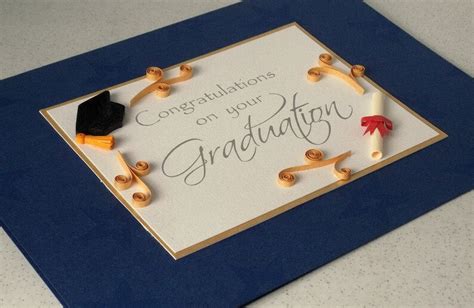 Graduation Card Quilled Handmade Congratulations Etsy