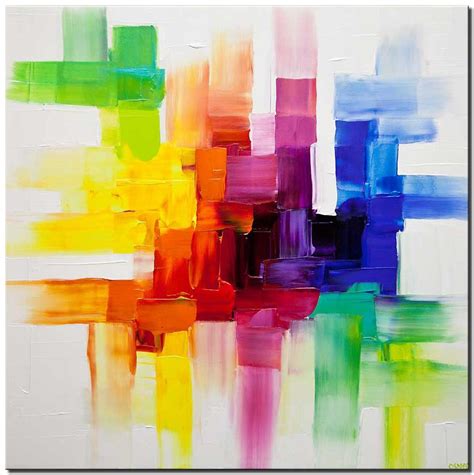 Painting For Sale Colorful Abstract Art White Colorful
