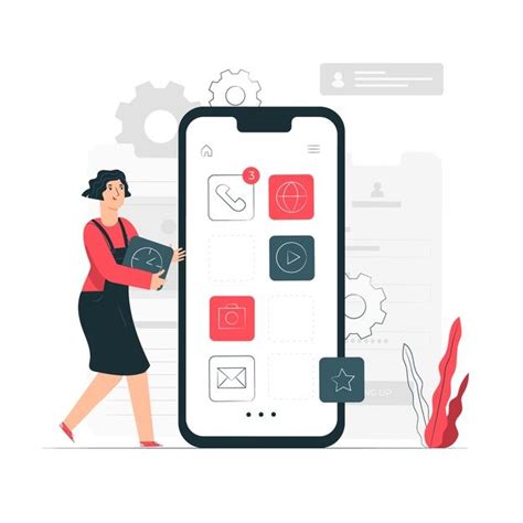 Free Vector Mobile Apps Concept Illustration Android App