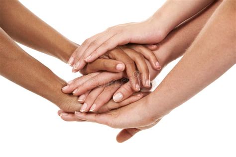 Group Of Hands Stock Photo Image Of Contact Interracial 35237644