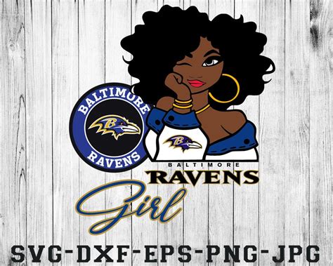 Baltimore Ravens Girl Digital Files Svg File Baltimore Etsy