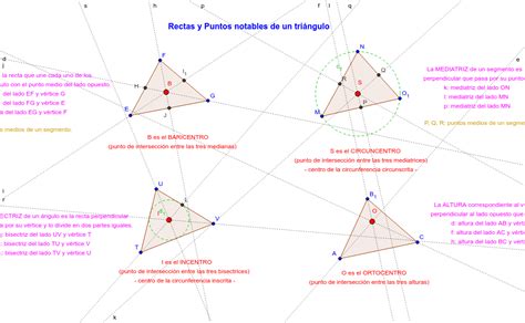 Rectas Y Puntos Notables De Un Triángulo Geogebra