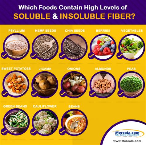 Which Foods Contain High Levels Of Soluble And Insoluble Fiber
