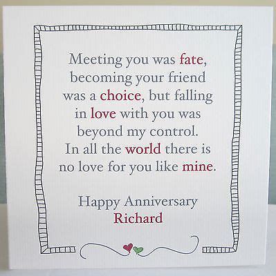 Here are 100+ tin 10th anniversary gifts for him. Personalised Handmade Wedding Anniversary Card Husband ...
