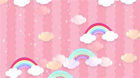 Pastel Clouds And Rainbow Background Youtube