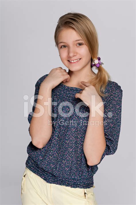 Adorable Smiling Preteen Girl Stock Photo Royalty Free Freeimages