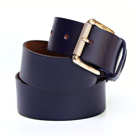 Formal Dark Blue Leather Belt For Men Real Leather Mender Leather