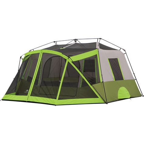 It includes a room divider to allow for separate living and sleeping spaces and the high ceilings allow. Ozark Trail 9 Person 2 Room Instant Cabin Tent with Screen ...