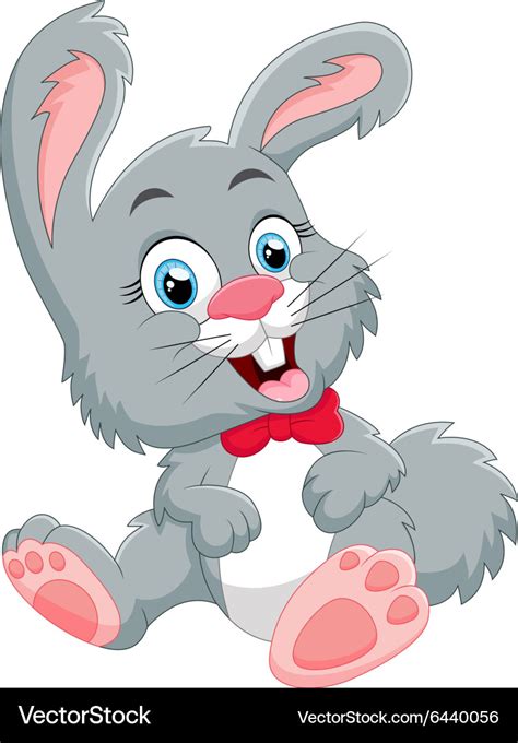 Happy Rabbit Cartoon Royalty Free Vector Image