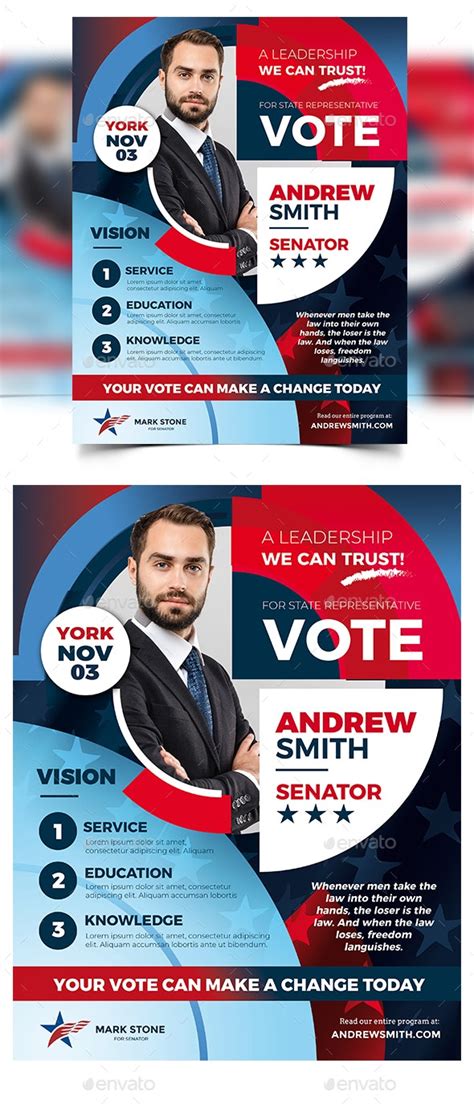 Political Flyer Election Template By Madridnyc Graphicriver